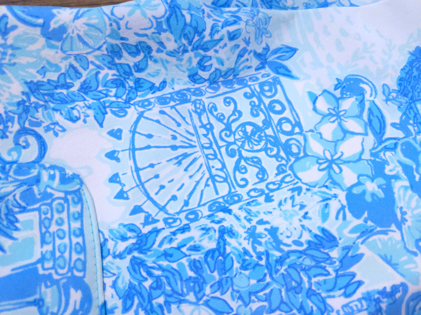 Lilly Pulitzer Luxletic Blue & White Print Shorts